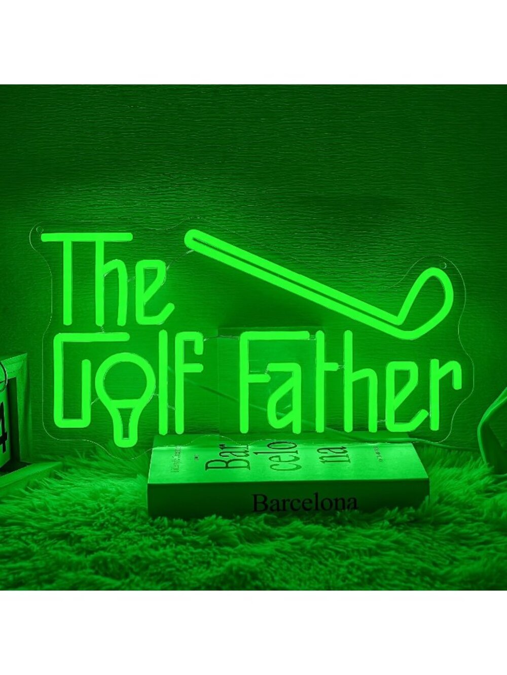 The Golf Father Neon Sign Green Dimmable USB Powered The Golf Father Neon Light